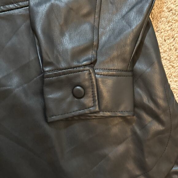 Zara Faux Leather Snap Up Jacket - Picture 8 of 13
